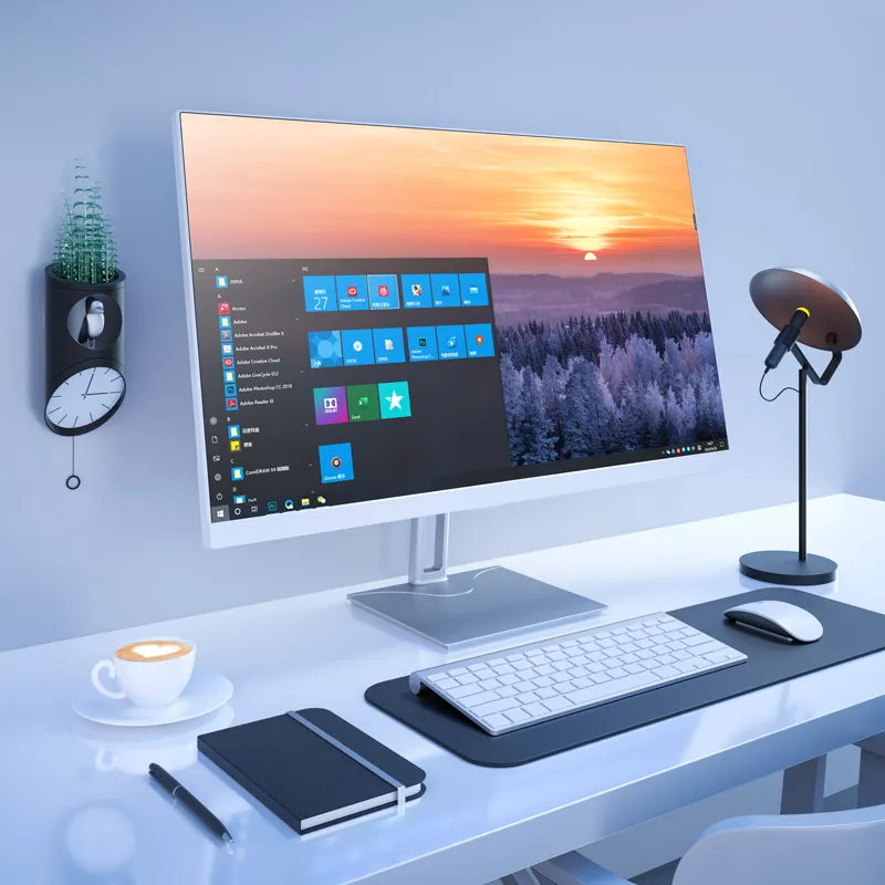 Novo design da cor da corrediça oem 23.8 polegadas do computador da mesa produtos tudo em um computador para o escritório