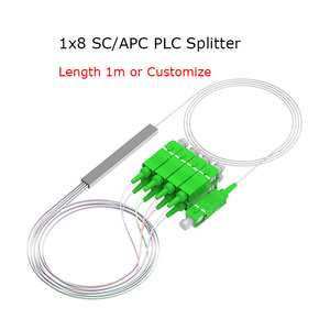 SC/APCコネクタ付き8 * 0.9mmPLCスプリッター光ファイバーFTTHネットワークPOE WiFi LCおよびUPCポリッシュネットワークおよびPoWに使用 - Product Image 4