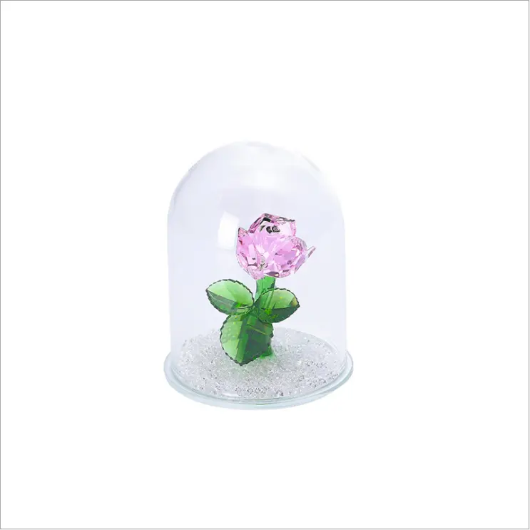 Presente de aniversário de casamento, domo de vidro flor eterna, presente do dia dos namorados, rosa de cristal