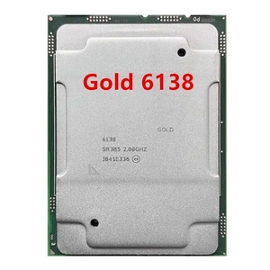 สำหรับ Xeon โปรเซสเซอร์6138ทองซีพียูประมวลผลเซิร์ฟเวอร์20คอร์40threads 27.5M 125W 2.0GHz 6138 SR3B5ซีพียูสำหรับเซิร์ฟเวอร์6138ซีพียู - Product Image 1