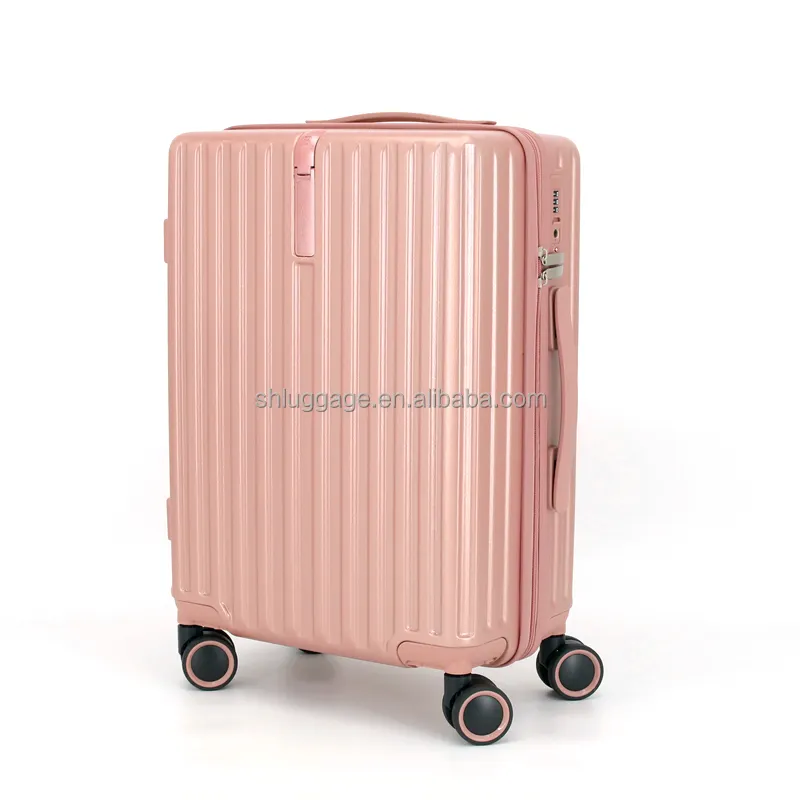 Maleta de viaje de equipaje inteligente de Pc de peso ligero con estuche con carrito con logotipo personalizado