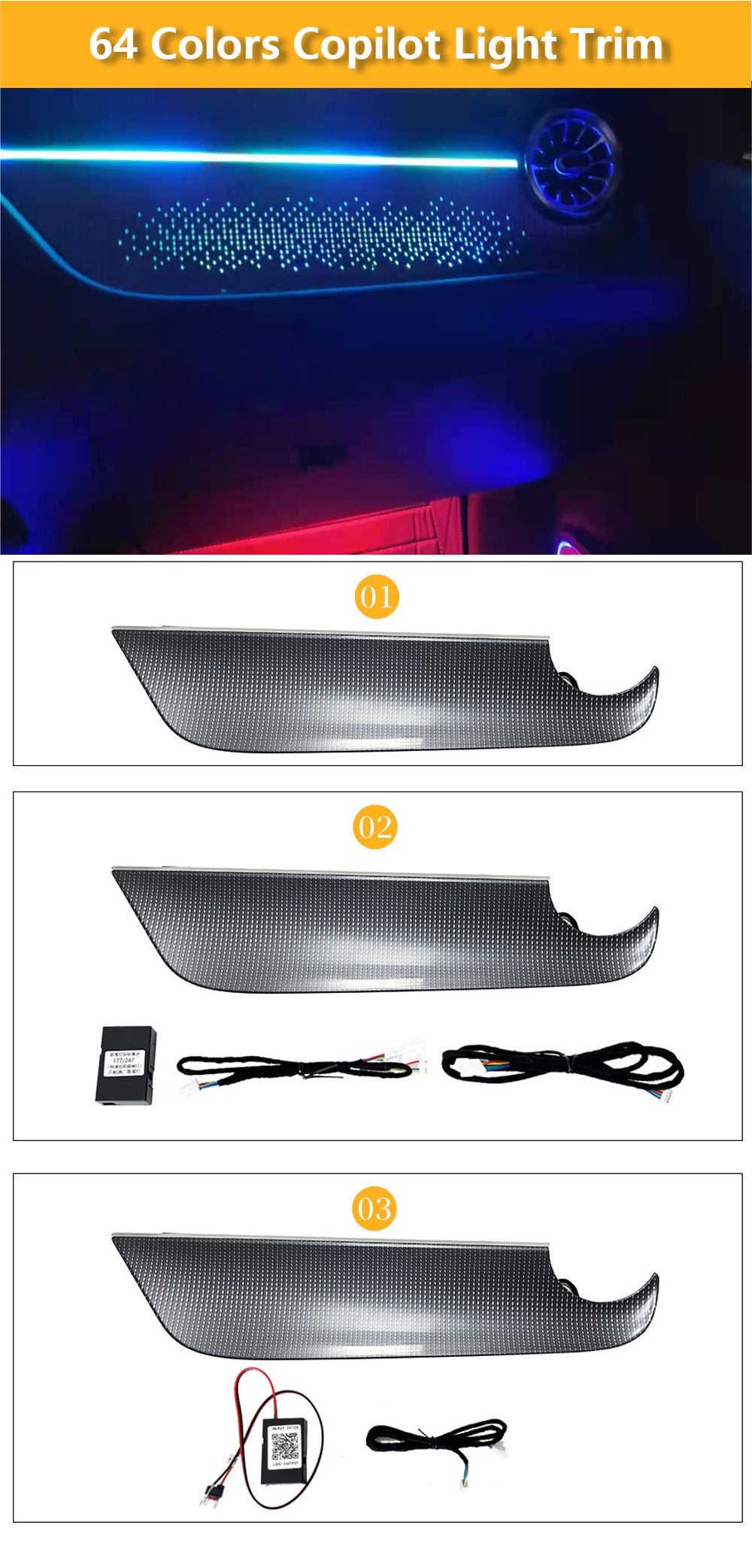 Pieza de moldura LED Copilot