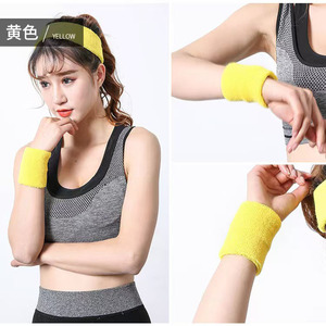 סיטונאי לוגו מותאם אישית כותנה אלסטי בד כדורסל כדורגל טניס ספורט wristbands - Product Image 6