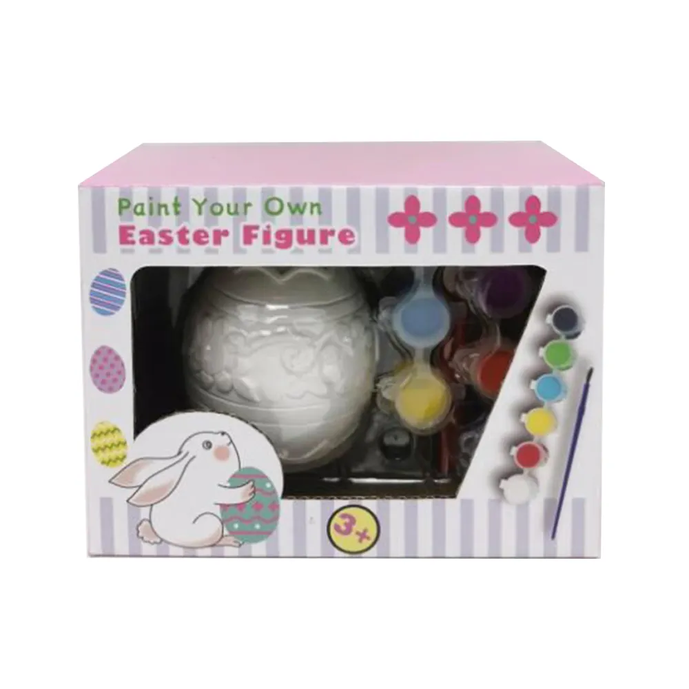 Elsas-kit de pintura 3d De Colores acrílicos para niños, decoración de cerámica colorida, huevos de Pascua, yeso, diy