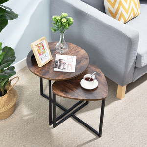 WIREKING Combaintion <strong>End</strong> <strong>Table</strong> MDF Top Side <strong>Table</strong> Metal Coffee <strong>Table</strong> - Product Image 1