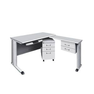 Muebles de oficina de acero de diseño moderno, almacenamiento multifuncional para ordenador, escritorio ejecutivo de Metal