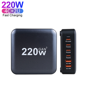 220W USBC充電器タイプCPD100WGaN急速充電iPhoneiPadタブレットおよびラップトップ用の複数の6ポートデスクトップ充電ステーション - Product Image 2