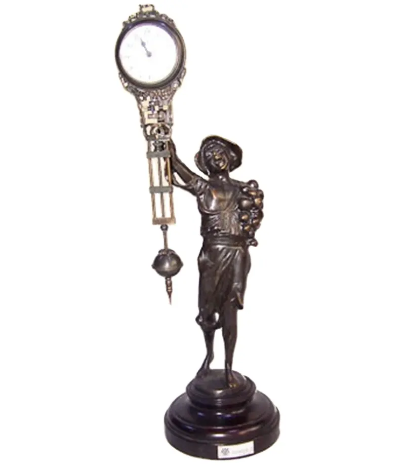Tiruan dari Amerika 17th Antik Kuningan Bawang Anak Laki-laki 84 Jam Ayunan Swinger Gerakan Mekanis Pendulum Jam/Jam Meja Pendulum