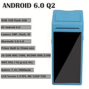 GOOJPRT-Terminal PDA con Android 8,1, Terminal POS, inalámbrico, BT y Wifi, sistema Android con impresora térmica integrada y escáner de código de barras - Product Image 4