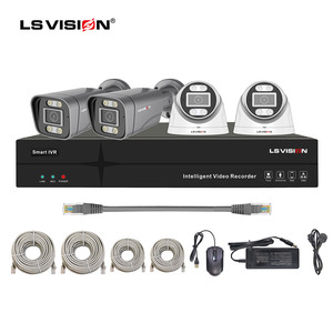 LS VISION Manufacturer CCTV 4CH 8CH 4MP Poe AI Human Outdoor Surveillance Ip <strong>Camera</strong> Kit Cctv <strong>Camera</strong> System Security <strong>Camera</strong> - Product Image 1