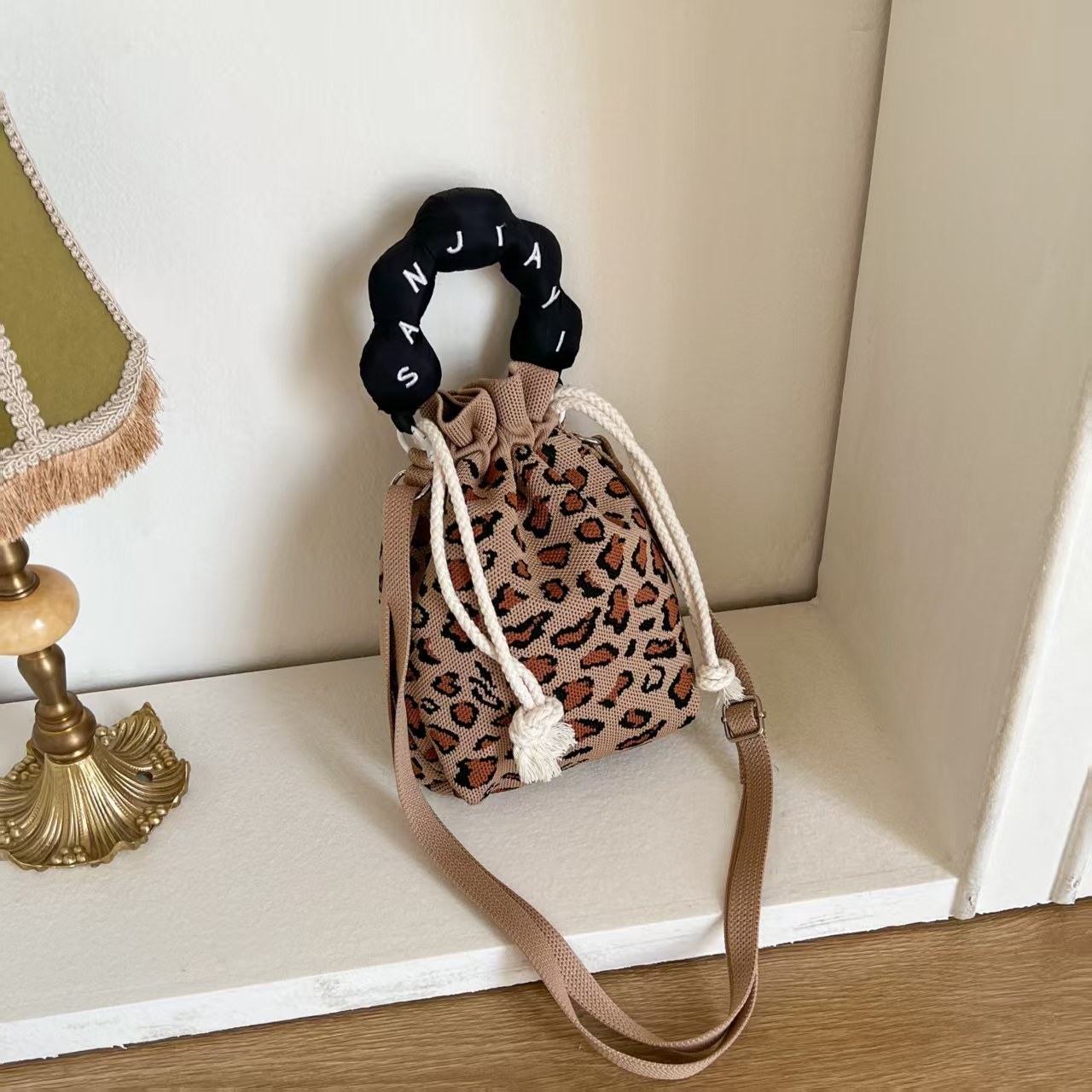 Brown leopard print