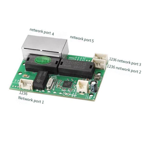 OEM MINI 5-Port 100Mbps อีเธอร์เน็ตสวิตช์โมดูลสวิตช์ตัวแยกเครือข่าย PCB