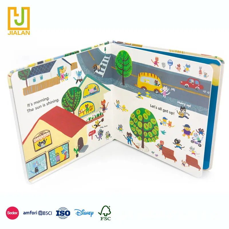 Tarjeta de alta calidad personalizada para niños, tablero de cartón con impresión Usborne, barato