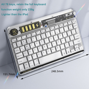 厂家直销透明照明迷你键盘无线静音键盘家用办公键盘 - Product Image 2