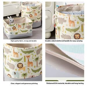 Phim Hoạt Hình Vải Đồ Chơi Lưu Trữ Hộp Lớn Dày Gấp Lưu Trữ Giỏ Cho Trẻ Em Của Quần Áo Bẩn Bé Đồ Lặt Vặt Vải Bền - Product Image 6