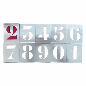 Wholesale 11inch Letter <strong>Stencil</strong> Logo Set <strong>Custom</strong> Template Aluminium Alloy Painting on the Wall Floor Metal <strong>Stencil</strong>