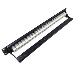 CAT6 24 puertos 1U 19 pulgadas Modula Patch Panel UTP RJ45 Módulo acoplador en línea Patch Panel adaptador Keystone Jack Patch Panel - Product Image 3