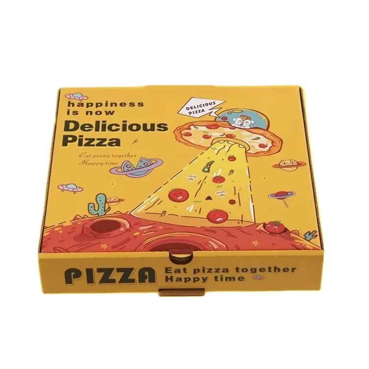 Großhandel Custom ized Caja de Pizza benutzer definierte 6 7 8 9 10 12 Zoll Wellpappe Pizza Boxen Pizza Packing Box
