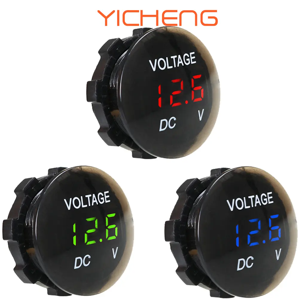 A06 DC 12V 24V DC Car จอแสดงผล LED Digital Voltmeter