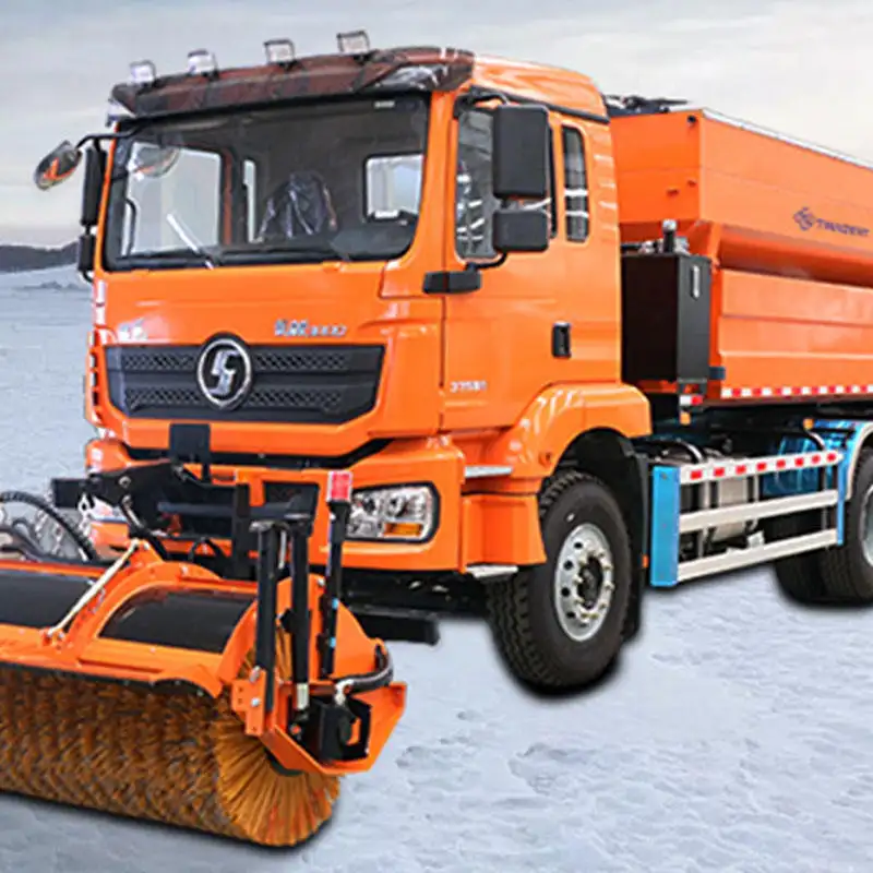 Havaalanı pist üçü bir arada kar temizleme kamyonu büyük özel ve verimli özel kar temizleme kamyonu