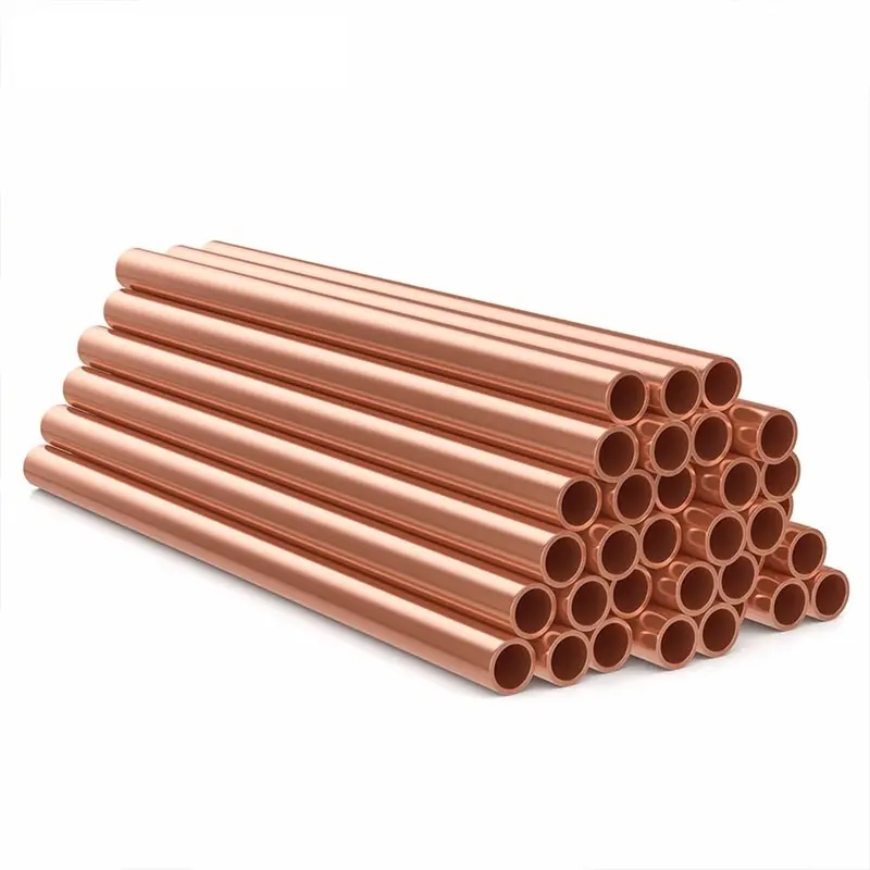 Factory supply/1/4 Red Copper Tube 15m Length Air Conditioning Copper Pipe 3/8 1/4 in Coil For Air Condition