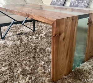 Độc đáo nhựa Epoxy bảng gỗ rắn gỗ với nhựa Epoxy phòng khách trung tâm cà phê bảng kho sử dụng gỗ sông phong cách - Product Image 3