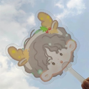 2024 Kpop Event รอบมินิการ์ตูนพัดลมมือพลาสติก PVC Star กําหนดเอง K-pop Picket - Product Image 6