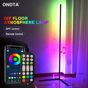 Akıllı LED atmosfer zemin ışık müzik fonksiyonu ile ayakta köşe lambası RGB CCT akıllı uzaktan kumanda App kontrol zemin lambası - Product Image 6
