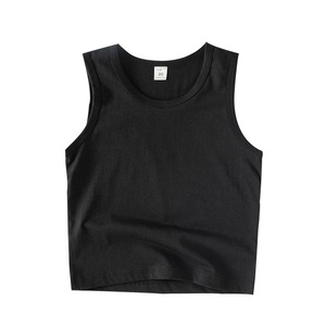 Yaz çocuk giysileri pamuk karikatür baskı erkek yelek çocuk kolsuz T shirt çocuklar Tank Tops - Product Image 6