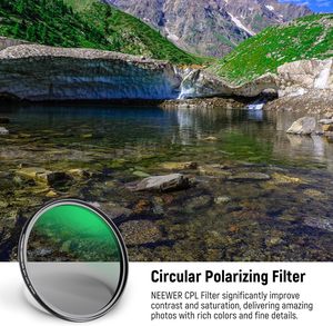 NEEWER Filtro polarizador de 67mm Filtro Polarizador Circular MC CPL multicapa de 24 capas con vidrio óptico HD - Product Image 2
