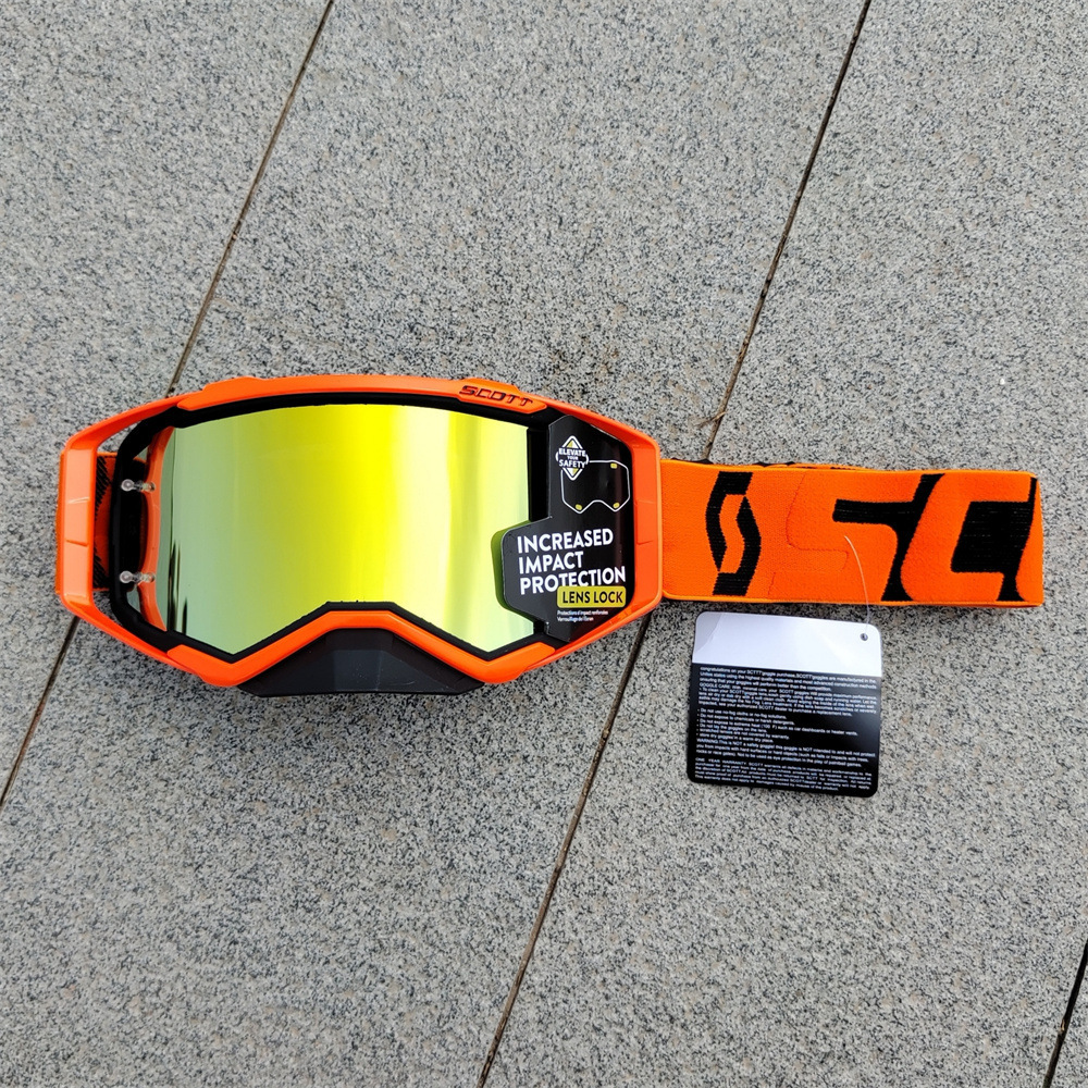 Montura naranja-lente roja