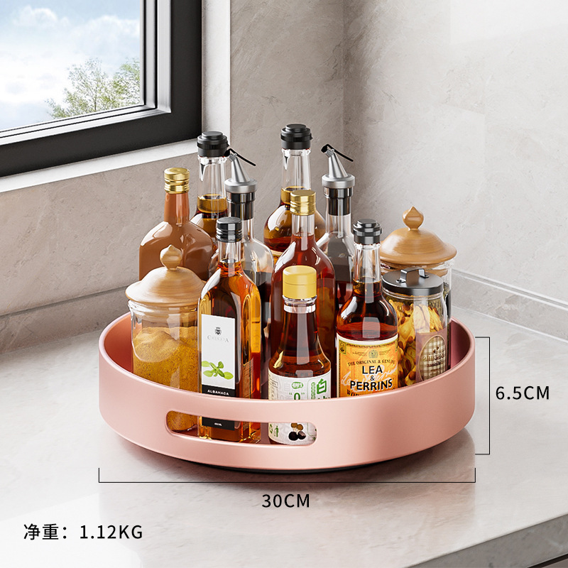 Pink round plate, 30*30*6.5 cm (large size)