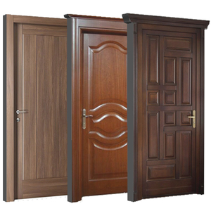 BOWDEU DOORSチーク無垢材メインエントランスオーク木製ドアパネルその他ドアダブルデザインエントリー工場