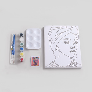 Newest Design Mini Diy Painting by Number Kit African Woman 20X25CM Framed <strong>Art</strong> Paint by Number - Product Image 2