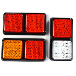 防水Emark3CDOT承認スクエアLEDストップテールインジケーターコンビネーションLEDトラックライトリアシグナルライト - Product Image 1