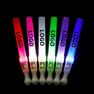 Custom Logo Rotund Cylindrical LED Flashing Effect Neon Party Supplies Festival <strong>Concert</strong> Carnival <strong>Cheer</strong> up Props Light Stick Bulk - Product Image 1