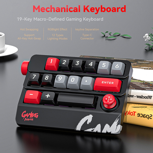 Bulk 19 <strong>Keys</strong> Small Wired One-Handed <strong>Keyboard</strong> Mini Electropunk <strong>Key</strong> Cap Mechanical Portable Gaming <strong>Keyboard</strong> - Product Image 4