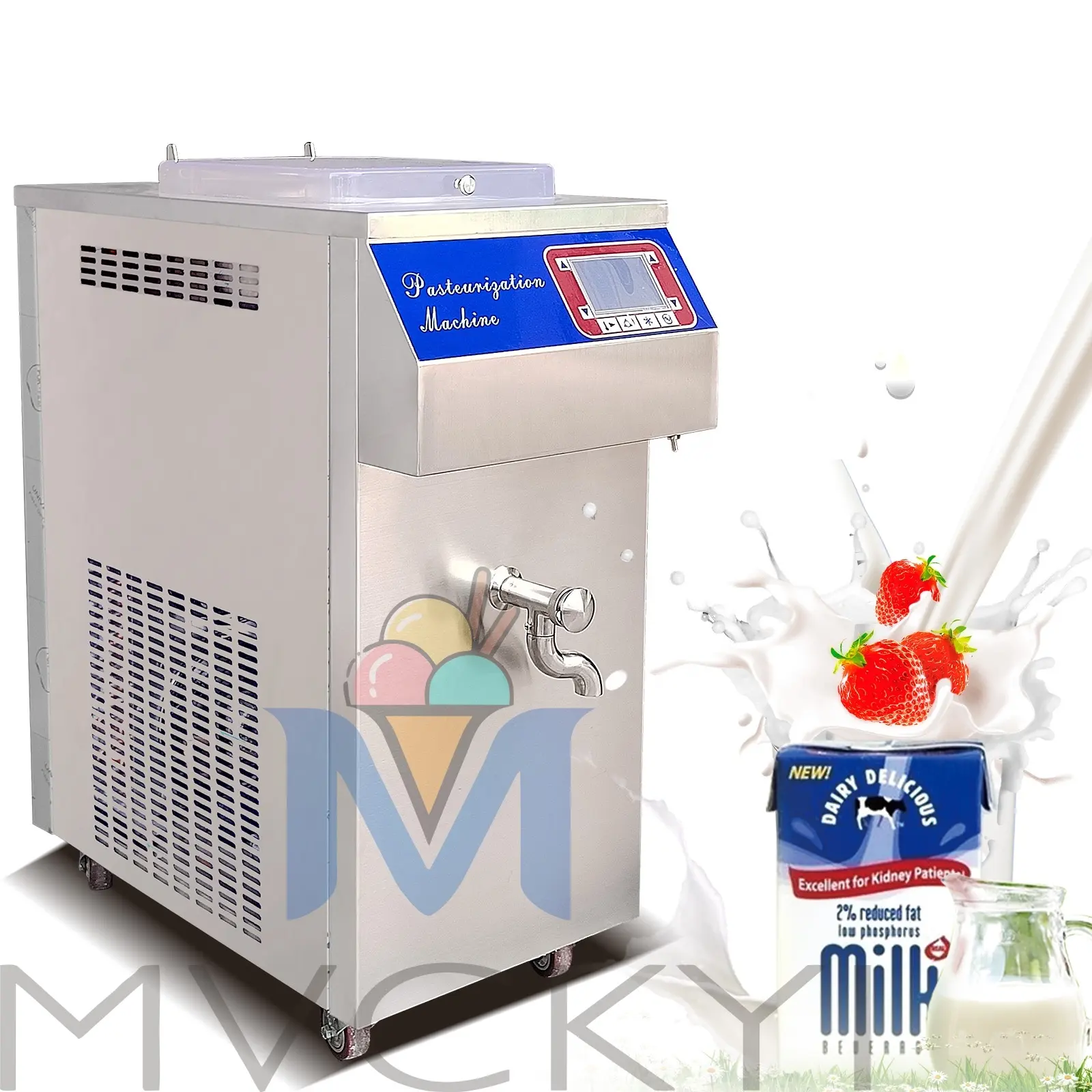 Mvckyi 60L, prix d'usine, petit lait, pasteuriseur, Machine à glace, lot de Gelato, stérilisation, pasteurisation