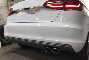 Vücut parçaları tüm siyah arka difüzör Audi <span class=keywords><strong>A3</strong></span> Sedan Hatchback 2014 2015 2016 yükseltme S3 arka ÖN TAMPON