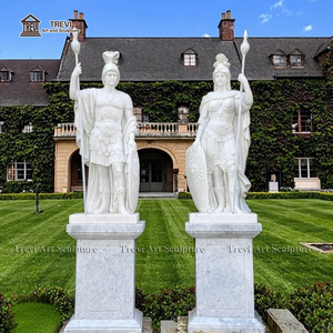 Trang trí nội thất sân vườn đá cẩm thạch Hy Lạp Roman hình tượng cổ đá vôi cuộc sống Kích thước chiến binh tác phẩm điêu khắc bằng đá cẩm thạch người lính bức tượng - Product Image 5