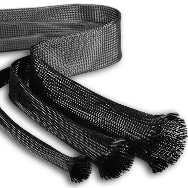 Углеродное волокно с высокой термостойкостью черный 12k 3k углеродный рукав для защиты кабеля гибкий рукав