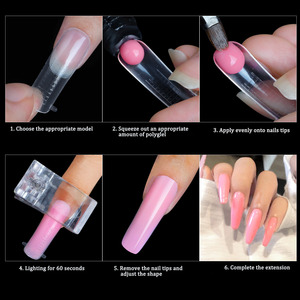 <strong>120</strong> Pcs/Box Plastic Dual Forms Nail <strong>Tips</strong> Clear Acrylic Nail Quick Building Mold Nail <strong>Tips</strong> for Poly Gel - Product Image 5