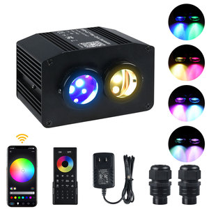 Iluminador de fibra óptica RGB + CCT, 2 zonas, función centelleante, DC12V, 16W, fuente de luz para conciertos, efectos especiales de estrellas, 2 zonas - Product Image 1