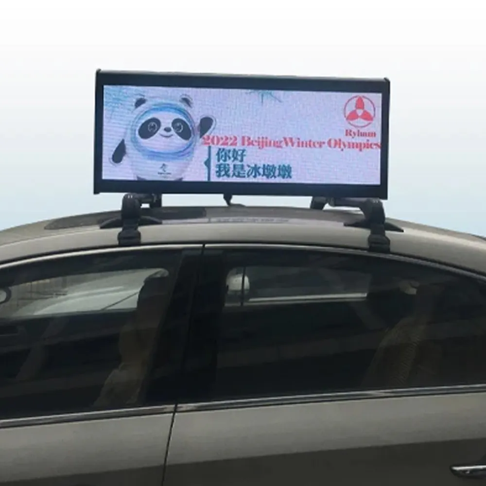 Автомобильный гибкий светодиодный дисплей на крыше такси светодиодный видео дисплей дешевый программируемый автомобильный верхний светодиодный дисплей 4G P2.5 P5 наружный рекламный щит экран