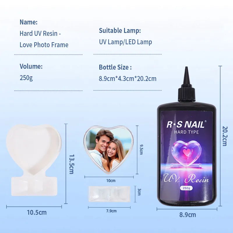 Adesivi UV di alta qualità cornice per foto di amore fatto da te colla UV OEM trasparente 250g resina UV