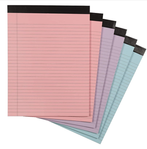 宽直纹8.5x11.75英寸衬里书写记事本各种颜色 - Product Image 1