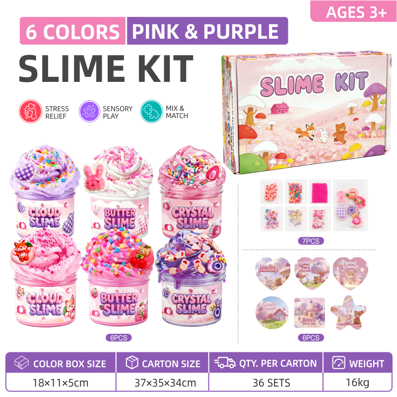 Serie rosa e viola - 6 tazze