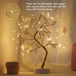 72 <span class=keywords><strong>LED</strong></span>ストリングタッチスイッチUSB操作卓上盆栽ブランチランプ屋内クリスマスデコレーション人工木ランプ - Product Image 3
