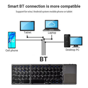 Telefono cellulare di alta qualità flessibile piccolo Mini Sem Fio Teclado pieghevole De Tablet tastiera con Touchpad per Android Ipad IOS