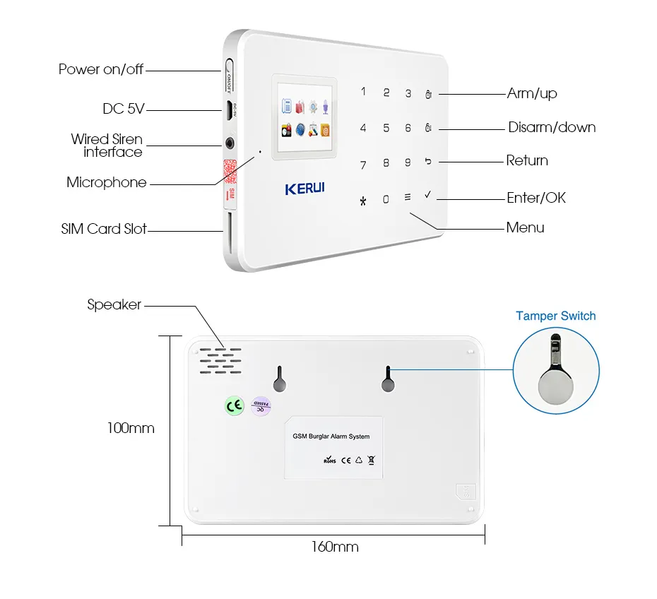 Wholesale Wired Siren Support OEM Logo GSM Wifi Home Security Wireless Fire Burglar Tuya Alarm System for House Anti-theft